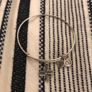 Alex and Ani Silver Four Leaf Clover Bracelet